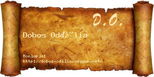 Dobos Odília névjegykártya